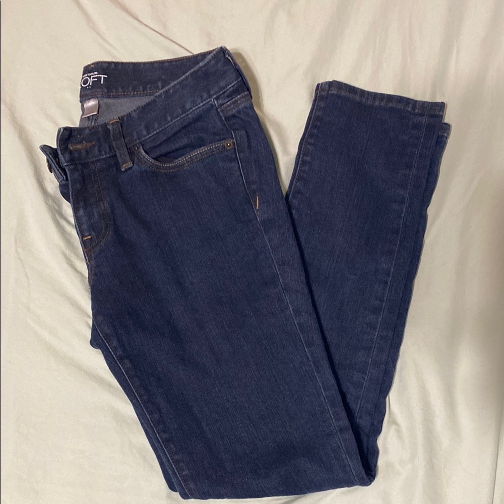 LOFT Blue Straight Leg Jeans Classic Style